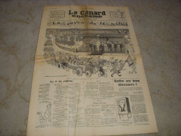 CANARD ENCHAINE 2125 12.07.1961 Marcel BRION Guy LUX REVUE Du 14 JUILLET - Politics