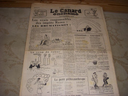 CANARD ENCHAINE 1865 18.07.1956 Andre MARTEL Les IMPOTS RAMADIER Claude ORCIVAL - Politique