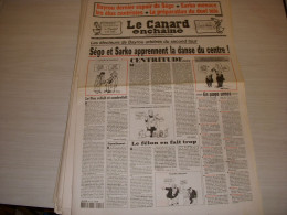 CANARD ENCHAINE 4513 25.04.2007 BAYROU ROYAL SARKOZY L'entre 2 TOURS BENOIT XVI - Política