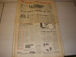 CANARD ENCHAINE 2775 02.01.1974 La DST RESNAIS BELMONDO STAVISKY Gisele HALIMI - Politique