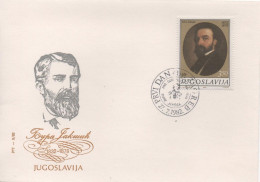 Yugoslavia 1982, FDC, Michel 1934, Literature, Dj. Jaksic Poet, Cancel Zagreb - Croatie