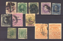 00556  -  Brésil  :   Lot De 12 Timbres - Usados