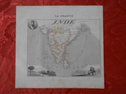 CARTE VUILLEMIN DEPARTEMENT DE L'INDE - Carte Geographique