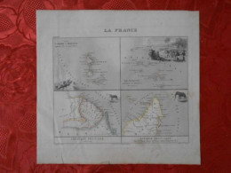 CARTE VUILLEMIN DEPARTEMENT DES TERRITOIRES D'OUTRE-MER - Cartes Géographiques