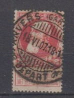 BELGIË - OPB - 1905 - Nr 74 -  BRUGSTEMPEL (ANVERS (GARE CENTRALE) DEPART) - COBA  +8.00 € - 1905 Grove Baard