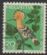 1970 SWITZERLAND USED STAMP ON BIRD/Upupa Epops-Eurasian Hoopoe - Sperlingsvögel & Singvögel