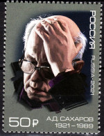 RUSSIA 2021-28 Famous People, Nobel Prize: Sakharov - 200, MNH - Nobel Prize Laureates