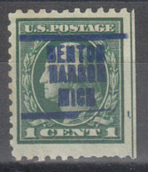 USA Precancel Vorausentwertungen Preo Locals Michigan, Benton Harbor 1914-207, Blue Color - Precancels