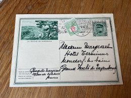 Belgique Carte Illustrée N°9 Type 16 Envoyée Au Grand Duché De Luxembourg Et Taxe - Briefkaarten 1909-1934