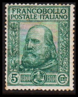 1910. ITALIA.  GARIBALDI 5 (+5) Cmi. Hinged. (Michel 95) - JF544890 - Nuevos