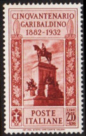 1932. ITALIANA. Giuseppe Garibaldi LIRE 2,55 + 50 Hinged.  (Michel 399) - JF544898 - Ungebraucht