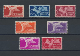 1946-51 Italia - Repubblica, Espressi Democratica, 7 Valori, Espressi N. 25/31 - MNH** - Express/pneumatic Mail