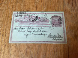 Uruguay : Entier Postal Envoyé De Montevideo à Bruxelles. (1900) - Uruguay