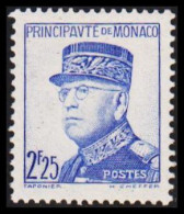 1939-1940. MONACO. Louis II. 2 F. 25 Hinged. (Michel 181) - JF544912 - Nuevos