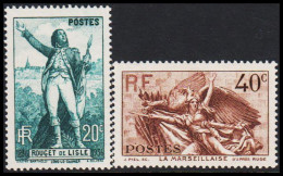 1936. REP. FRANCAISE. Claude Joseph Rouget De Lisle Complete Set With 2 Stamps  Hinged.  (Michel 319-320) - JF544920 - Nuovi