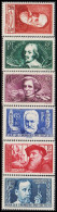 1938. REP. FRANCAISE. Intelectuals Complete Set With 6 Stamps Hinged.  (Michel 416-421) - JF544922 - Neufs