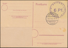 Britische Zone Notausgabe Postkarte P A01aB Arnsberg, Gefälligkeits-O 24.1.1946 - Used