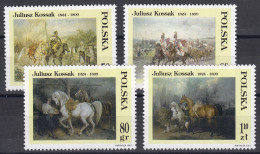 Polen: Gemälde Von Juliusz Kossak: Mensch & Pferd, 4 Werte, Satz ** - Horses