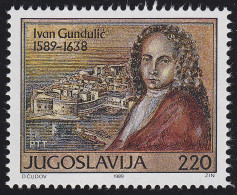 Jugoslawien: Schriftsteller Ivan Gundulic / Giovanni Gondola, Marke ** - Ecrivains