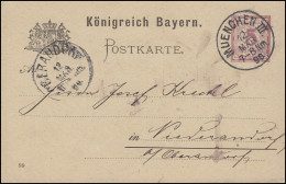 Bayern P 34/05 Ziffer 5 Pf Lila DV 89: MÜNCHEN III. 12.3.90 Nach Niederaudorf - Postal  Stationery