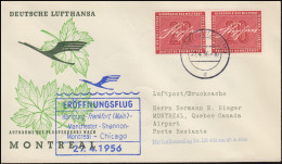 Erstflug Lufthansa Aufnahme Des Flugverkehrs Nach Montreal 27.4.1956  - First Flight Covers