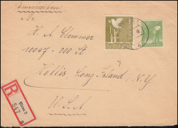 946+959 Kontrollrat II - MiF Auf R-Brief PIRNA 30.3.1948 In Die USA  - Storia Postale