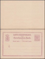 Luxemburg Postkarte P 6 Wappen Im Kreis 6/6 C. Rotviolett, Ungebraucht - Sonstige & Ohne Zuordnung