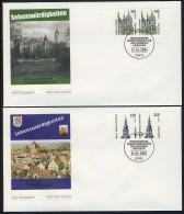 2156-2157 SWK Schwerin Und Greifswald 2001, Paare Je Auf FDC, ESSt Bonn - Covers & Documents