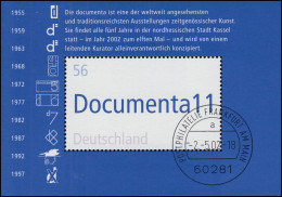 Block 58 Documenta11 Kassel 2002, VS-O Frankfurt/Main 2.5.2002 - Used Stamps