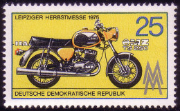2077 Leipziger Herbstmesse 1975 25 Pf Motorrad IFA MZ TS 250, ** - Unused Stamps