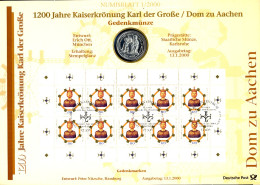 2088 Karl Der Große - Aachener Dom - Numisblatt 1/2000 - Sobres Numismáticos