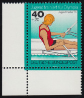 883 Olympia 40+20 Pf Rudern ** Ecke U.l. - Unused Stamps