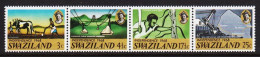 1968. SWAZILAND. INDEPENDENCE Complete Set With 4 Stamps In 4stripe Never Hinged.  (MICHEL 156-159) - JF544937 - Swasiland (...-1967)