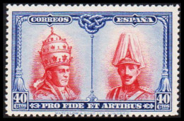 1928. ESPANA. Pius XI & Alfons XIII, 40 Ctos, Never Hinged. (Michel 400) - JF545000 - Nuovi