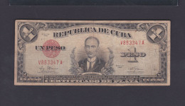 CUBA 1 PESO 1948 F/BC Certificado De Plata - Kuba