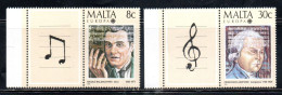 MALTA 1985 EUROPA CEPT UNITA COMPOSERS BALDACCHINO AZOPARDI COMPLETE SET SERIE COMPLETA MNH - Malte