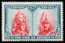 1928. ESPANA. Pius XI & Alfons XIII, 15 Ctos, Never Hinged. (Michel 398) - JF545006 - Nuovi