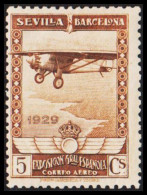 1929. ESPANA. EXPOSITION GENERAL SEVILLA BARCELONA. Airplane Ryan Spirit Of St. Louis 5 Cs Hi... (Michel 422) - JF545014 - Nuovi