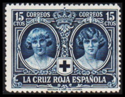 1926. ESPANA. RED CROSS. The Royal Family. 15 CTOS, Hinged (Michel 302) - JF545039 - Nuovi