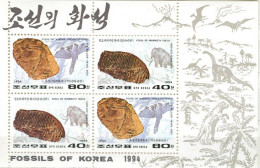 North-Korea MNH Minisheet - Fossielen