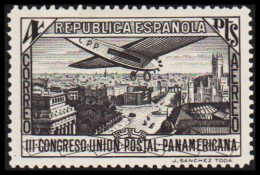 1931. ESPANA. III CONGRESO UNION POSTAL PANAMERICANA, CORREO AEREO. 4 PTS, Hinged. (Michel 597) - JF545055 - Nuovi