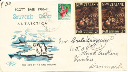 New Zealand FDC 1-11-1960 Scott Base 1960 - 61 Antarctica With Cachet - FDC