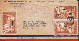 1935. PHILIPPINE ISLANDS. Interesting Small AIR MAIL Cover VIA CLIPPER To San Francisco With ... (Michel 376) - JF545079 - Philippinen