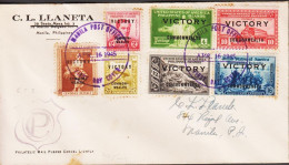 1945. PHILIPPINE ISLANDS. 2 + 4 + 6 + 10 + 12 + 16 + 20 C On Nice FDC Cancelled First Day Of... (Michel 450+) - JF545084 - Filippine