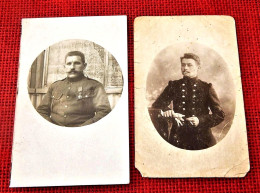 MILITARIA - UNIFORMES  -2 CARTES  : Soldats Belges  En Uniforme - Uniformen