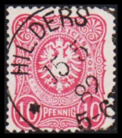 1880. DEUTSCHE REICHS POST.  10 PFENNIG Luxus Cancel HILDERS 15 5 82. (Michel 41) - JF545120 - Used Stamps