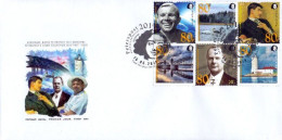 Russia 2019 First Set Of 6 Stamps In Block Gagarin Lighthouse Europa Birds Bridge Art Writer FDC - Brücken