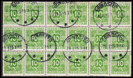 1928. Postage Due. Porto. 10 Øre Gren In 18block Cancelled GRIDSTED 19.8.25. (Michel P13) - JF545138 - Postage Due