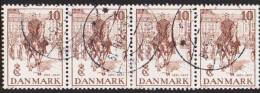 1937. Danmark. Chr. X Silverjubilee. 10 ØRE In 4 Stripe Cancelled SØNDERFELDING 4 6 37. (Michel 238) - JF545144 - Oblitérés