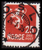 1926. NORGE. New Liontype. 25 ØRE LUXUS Cancel OSLO 24 1 35.  (Michel 126) - JF545154 - Gebruikt